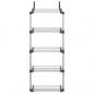 Preview: Tür-Organizer mit 5 Ablagen 52x20x135 cm Aluminium