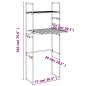 Preview: Waschmaschinenregal 77x52x192 cm Aluminium