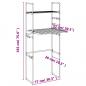 Preview: Waschmaschinenregal 77x52x192 cm Aluminium