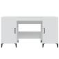 Preview: Schreibtisch Weiß 140x50x75 cm Holzwerkstoff