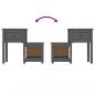 Preview: Nachttische 2 Stk. Grau 79,5x38x65,5 cm Massivholz Kiefer
