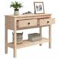 Preview: Konsolentisch 100x35x75 cm Massivholz Kiefer