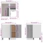 Preview: Küchenschrank Grau Sonoma 75,5x75,5x81,5 cm Holzwerkstoff