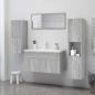 Preview: Badezimmerschrank Grau Sonoma 30x30x130 cm Holzwerkstoff