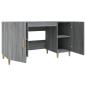 Preview: Schreibtisch Grau Sonoma 140x50x75 cm Holzwerkstoff