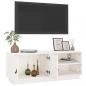 Preview: TV-Schrank Weiß 105x34x40 cm Massivholz Kiefer