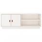 Preview: TV-Schrank Weiß 105x34x40 cm Massivholz Kiefer