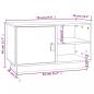 Preview: TV-Schrank Weiß 70x34x40 cm Massivholz Kiefer