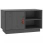 Preview: TV-Schrank Grau 70x34x40 cm Massivholz Kiefer