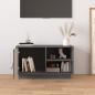 Preview: TV-Schrank Grau 70x34x40 cm Massivholz Kiefer