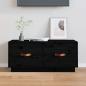 Preview: ARDEBO.de - TV-Schrank Schwarz 80x34x35 cm Massivholz Kiefer
