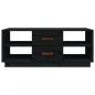 Preview: Couchtisch Schwarz 100x50x41 cm Massivholz Kiefer