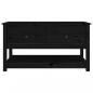 Preview: Couchtisch Schwarz 102x49x55 cm Massivholz Kiefer
