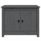 Preview: Couchtisch Grau 71x49x55 cm Massivholz Kiefer