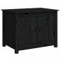 Preview: Couchtisch Schwarz 71x49x55 cm Massivholz Kiefer