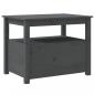 Preview: Couchtisch Grau 71x49x55 cm Massivholz Kiefer