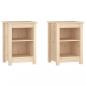 Preview: Nachttische 2 Stk. 40x35x55 cm Massivholz Kiefer