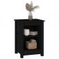 Preview: Nachttische 2 Stk. Schwarz 40x35x55 cm Massivholz Kiefer