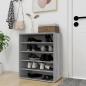 Preview: Schuhschrank Grau Sonoma 60x35x70 cm Holzwerkstoff