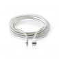 Preview: Lightning-Adapter | Apple Lightning 8-Pin | 3.5 mm Stecker | Vergoldet | 1.00 m | Rund | Nylon