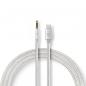 Preview: Lightning-Adapter | Apple Lightning 8-Pin | 3.5 mm Stecker | Vergoldet | 1.00 m | Rund | Nylon