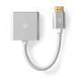 Preview: VGA-Adapter | HDMI? Stecker | VGA Buchse | Vergoldet | Gerade | Aluminium | Silber | Verpackung mit Sichtfenster