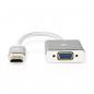 Preview: VGA-Adapter | HDMI? Stecker | VGA Buchse | Vergoldet | Gerade | Aluminium | Silber | Verpackung mit Sichtfenster