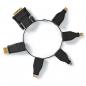 Preview: HDMI? -Adapter | DisplayPort Stecker / DVI-D 24+1-Pin Stecker / HDMI? Micro Stecker / HDMI? Mini Stecker / Mini DisplayPort Stecker / USB-C? Stecker | HDMI? Ausgang | Vergoldet | Gerade | PVC | Schwarz | 1 Stück | Box