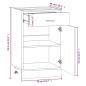 Preview: Unterschrank mit Schublade Räuchereiche 50x46x81,5 cm