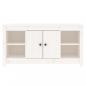 Preview: TV-Schrank Weiß 103x36,5x52 cm Massivholz Kiefer