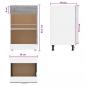 Preview: Unterschrank mit Schublade Grau Sonoma 50x46x81,5 cm