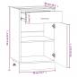 Preview: Unterschrank mit Schublade Grau Sonoma 50x46x81,5 cm