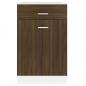Preview: Unterschrank mit Schublade Braun Eiche-Optik 50x46x81,5 cm