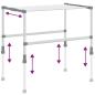 Preview: Wäschetrockner 83x(50-55)x(40-85) cm Aluminium