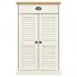 Preview: Schuhschrank VIGO Weiß 60x35x96 cm Massivholz Kiefer