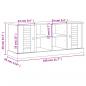 Preview: Schuhbank VIGO 106x35x45 cm Massivholz Kiefer