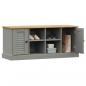 Preview: Schuhbank VIGO Grau 106x35x45 cm Massivholz Kiefer