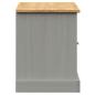 Preview: Schuhbank VIGO Grau 106x35x45 cm Massivholz Kiefer