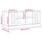 Preview: Schuhbank VIGO Grau 106x35x45 cm Massivholz Kiefer