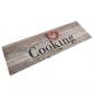 Preview: ARDEBO.de - Küchenteppich Waschbar Cooking Grau 60x180 cm Samt