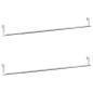 Preview: Gardinenstangen 2 Stk. Weiß und Silbern 60-105 cm Aluminium