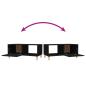 Preview: Couchtisch Schwarz 89,5x50x40 cm Holzwerkstoff