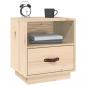 Preview: Nachttisch 40x34x45 cm Massivholz Kiefer