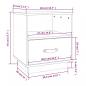 Preview: Nachttisch Grau 40x34x45 cm Massivholz Kiefer
