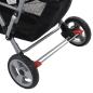 Preview: Tandem-Kinderwagen Stahl Rosa und Schwarz