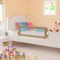 Preview: ARDEBO.de - Kleinkind-Bettschutzgitter Taupe 102x42 cm Polyester