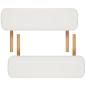 Preview: Massageliege Klappbar 2-Zonen mit Holzgestell Cremeweiß