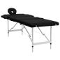 Preview: Massageliege Klappbar 4-Zonen mit Aluminiumgestell Schwarz
