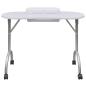 Preview: Klappbarer Maniküre-Tisch mit Rollen Weiß