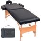 Preview: Massageliege 2-Zonen Klappbar 10 cm Sitz Schwarz